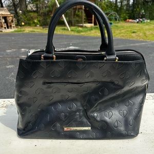 Betsey Johnson Black Heart Satchel bag Valentine